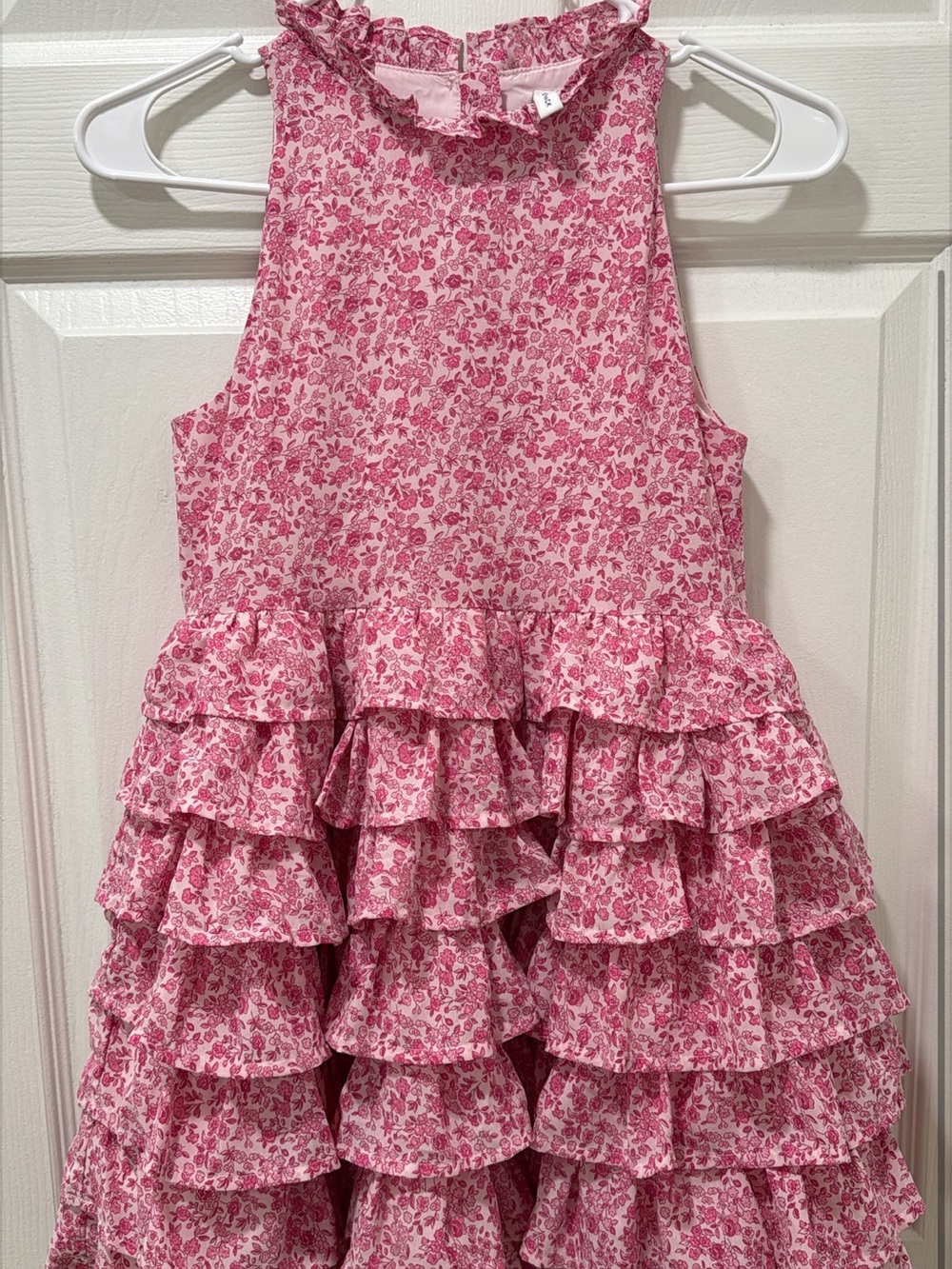 Janie and Jack Pink Floral Ruffle Tiered Dress